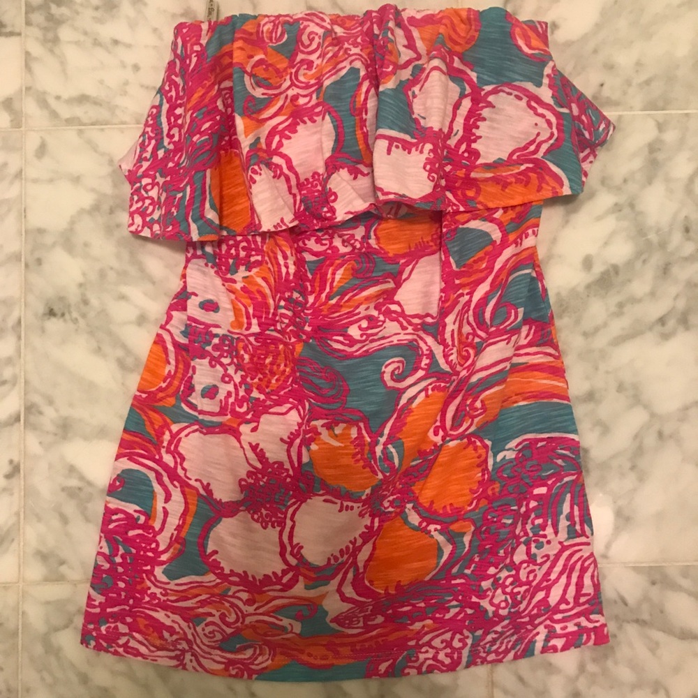 LILLY PULITZER WILEY TUBE TOP EUC SIZE XS!!!